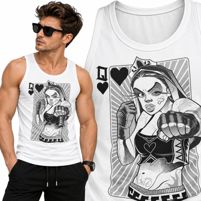 TANK TOP ŚMIESZNY  SPORTY WALKI SPORTOWA DAMA
